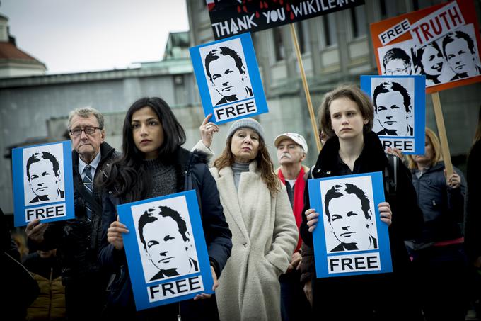Protest Assange | Foto: Ana Kovač