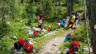 "Težko" reševanje na planini nad Bohinjem