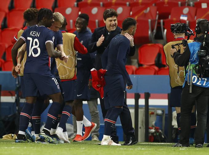 Bogati PSG se bo v polfinalu pomeril z boljšim iz dvoboja med Manchester Cityjem in Borussio Dortmund. Po prvi tekmi bolje kaže izbrancem Josepa Guardiole. | Foto: Reuters