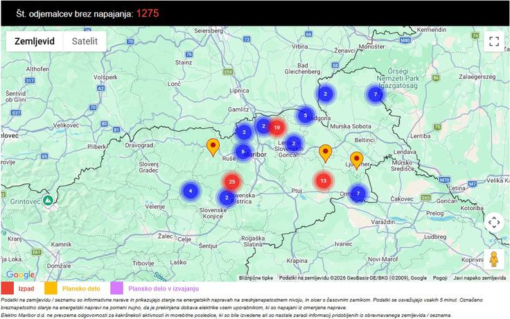 Izpadi elektrike | Foto: Elektro Maribor