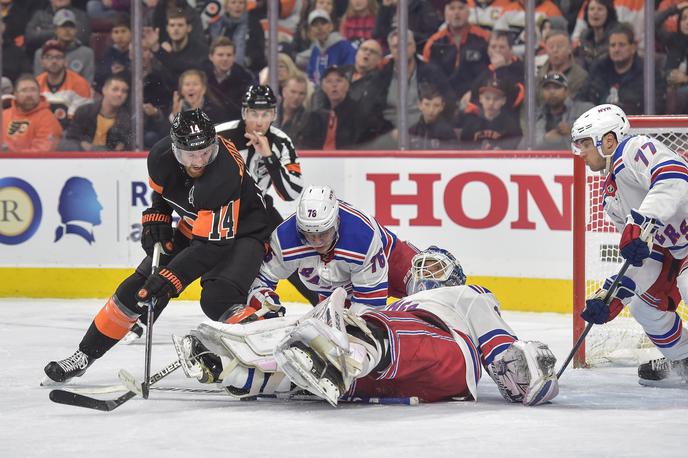 Philadelphia Flyers NY Rangers | Philadelphia Flyers so na domačem ledu s 4:0 povozili rivale iz sosednjega New Yorka. | Foto Reuters