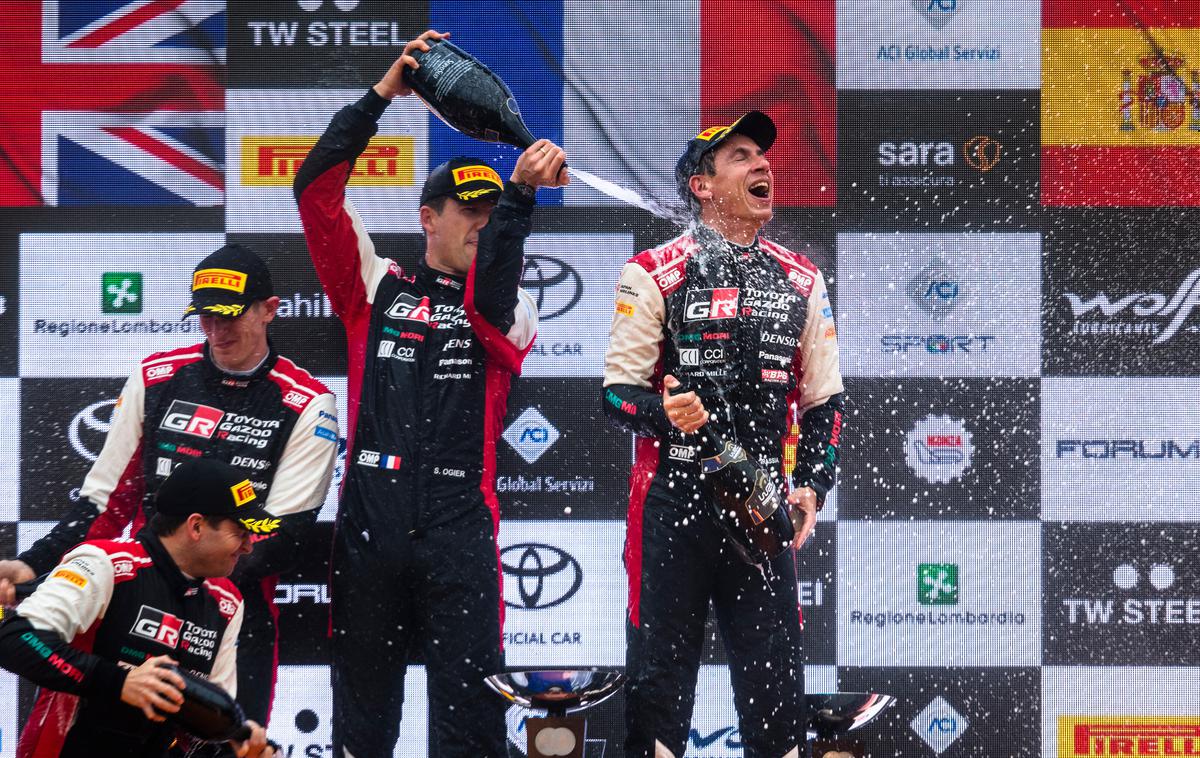 Julien Ingrassia | Šampanjec za najboljšega sovoznika na svetu Juliena Ingrassio (Toyota), ki je včeraj sklenil tekmovalno kariero na najvišji ravni. | Foto Red Bull