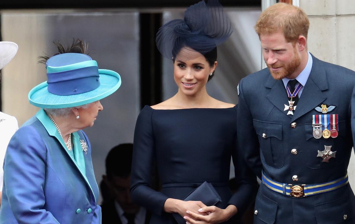 Meghan Markle, princ Harry, kraljica | Kraljice in palače uradno ne zanima, kaj svetu sporočata Meghan in Harry, a v resnici naj bi ju njuno politično udejstvovanje motilo. | Foto Getty Images