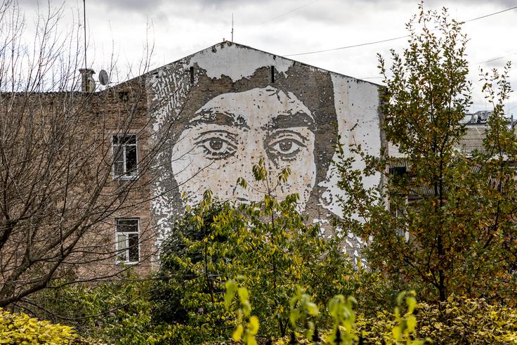 Grafiti Portret Sergeja Nigojana, prve žrtve protestov leta 2014: Vhils, Portugalska | Foto: Ana Kovač