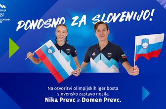 Nika Prevc in Domen Prevc bosta nosila slovensko zastavo na otvoritvi olimpijskih iger Milano Cortina 2026