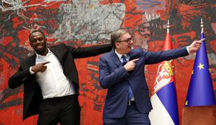 Usain Bolt pri Aleksandru Vučiću, dobil je posebno vlogo #video