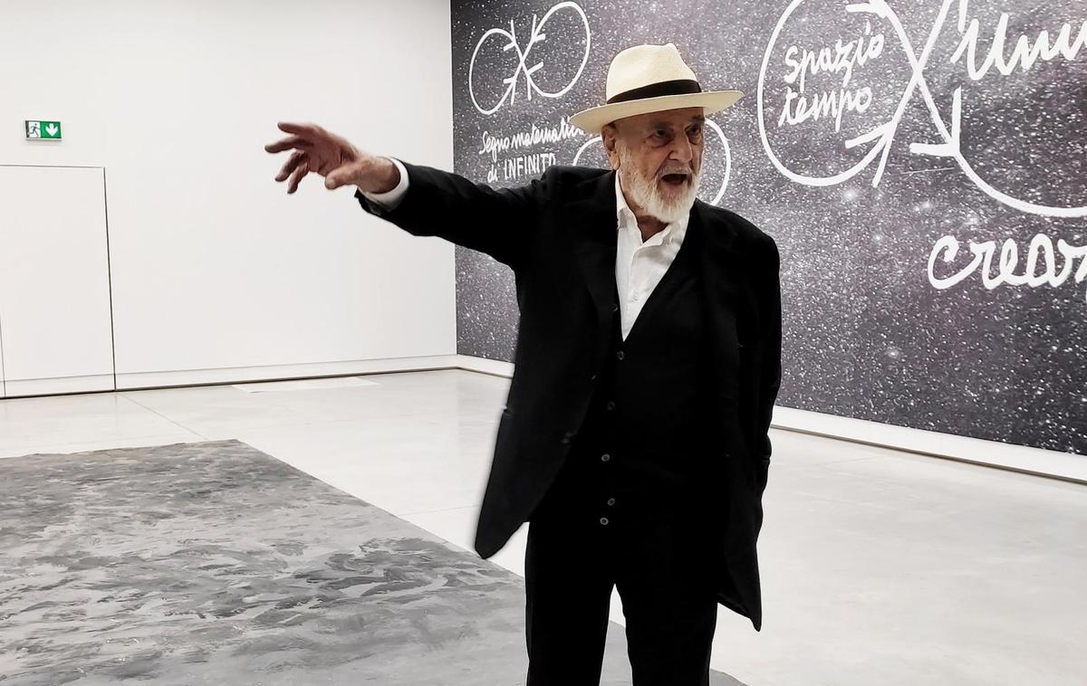 Michelangelo Pistoletto | Michelangelo Pistoletto leta 2022, ko je razstavljal v ljubljanski Cukrarni | Foto STA