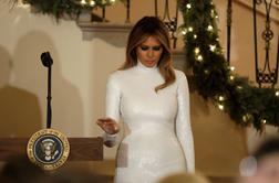 Melania Trump osupnila v tesno oprijeti beli obleki #foto