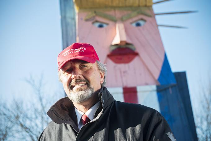 Kip Donalda Trumpa v Moravčah | Foto: STA ,