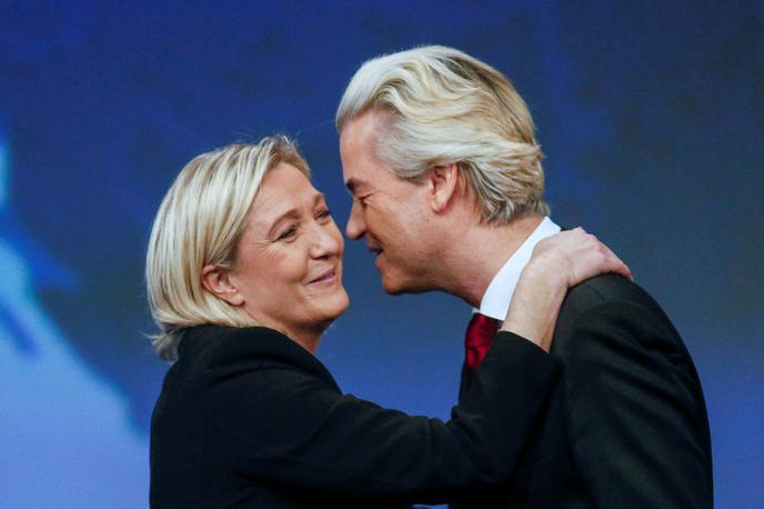 Marine Le Pen in Geert Wilders | Geert Wilders in Marine Le Pen sta tesna zaveznika, ki se pogosto srečujeta (fotografija je iz leta 2017). | Foto Reuters