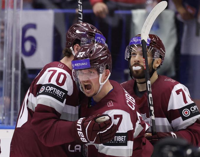 SP v hokeju 2024: latvijska hokejska reprezentanca | Foto: Reuters