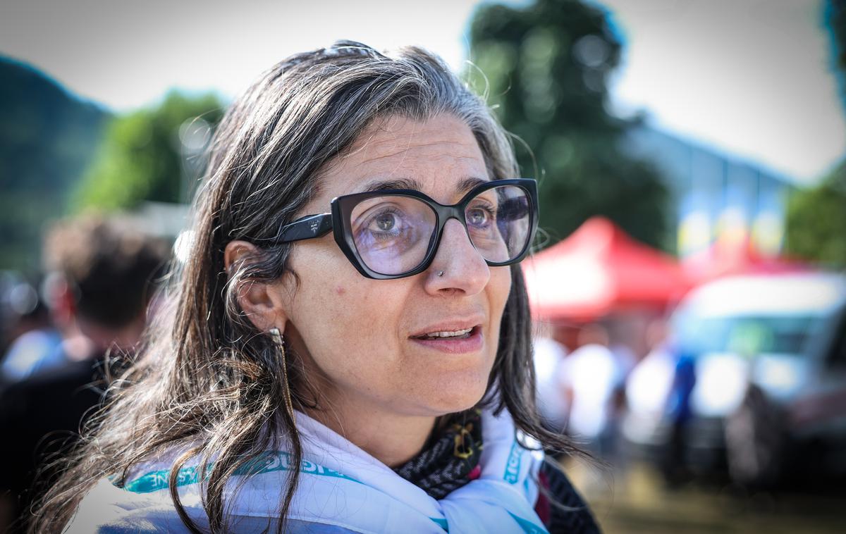 Francesca Albanese | Na vprašanje o vzporednicah med Gazo in Srebrenico je Francesca Albanese dejala, da smo se naučili to, da se iz zgodovine nismo naučili ničesar. | Foto Ana Kovač