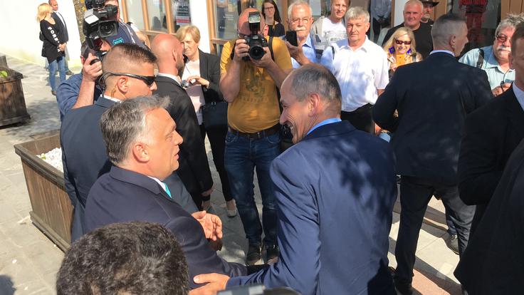 Viktor Orban Janez Janša | Foto: Uroš Maučec