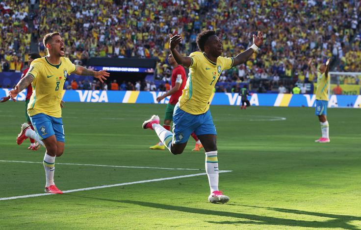 Vinicius Junior je na SP 2026 zadel štirikrat, a pot z Brazilijo končal že v osmini finala. | Foto: Reuters