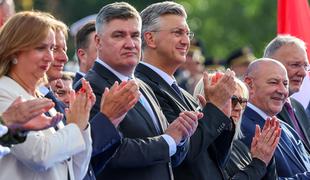Na vojaški paradi predvajali Thompsonovo pesem: Plenković je plesal, Milanović odšel