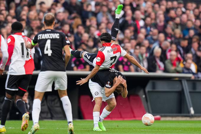 Jon Gorenc Stanković je s Sturmom visoko izgubil pri Feyenoordu. | Foto: Guliverimage/Vladimir Fedorenko