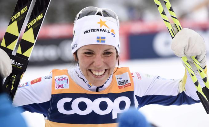 Švedska smučarska tekačica Charlotte Kalla je v Ruki preprečila trojno norveško zmago. | Foto: Reuters