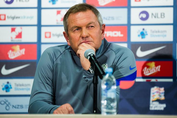 Matjaž Kek je pred tekmo z Azerbajdžanom prek videokonference odgovarjal na novinarska vprašanja. | Foto: Grega Valančič/Sportida