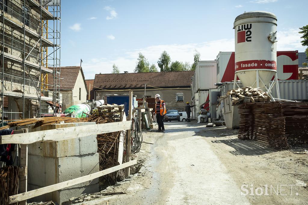 Cukrarna. Gradbišče gradnja