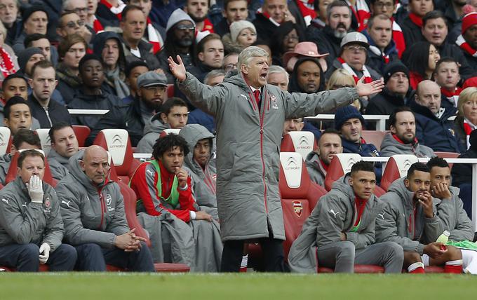 Arsene Wenger je na klopi Arsenala že vse od leta 1996. Osvojil je tri naslove angleškega prvaka, na zadnje leta 2004. | Foto: Reuters