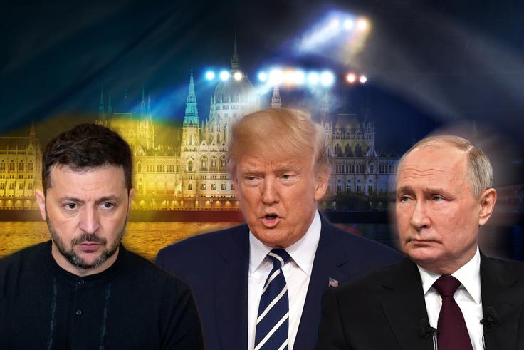 Volodimir Zelenski, Donald Trump in Vladimir Putin – domnevni udeleženci trilateralnega vrha, ki ga Kremelj zdaj zanika. | Foto: Guliverimage