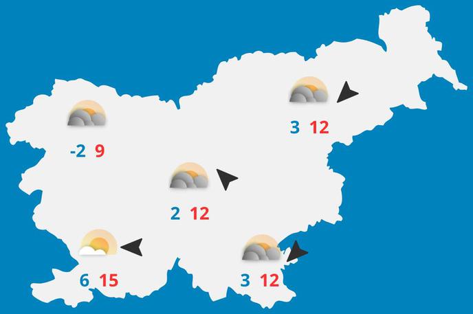 Arso | Vremenska napoved za nedeljo.  | Foto Arso