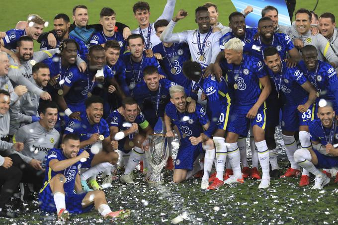 Z modrimi je postal Emerson tudi zmagovalec evropskega superpokala. Chelsea je leta 2021 v Belfastu ugnala Villarreal. | Foto: AP / Guliverimage
