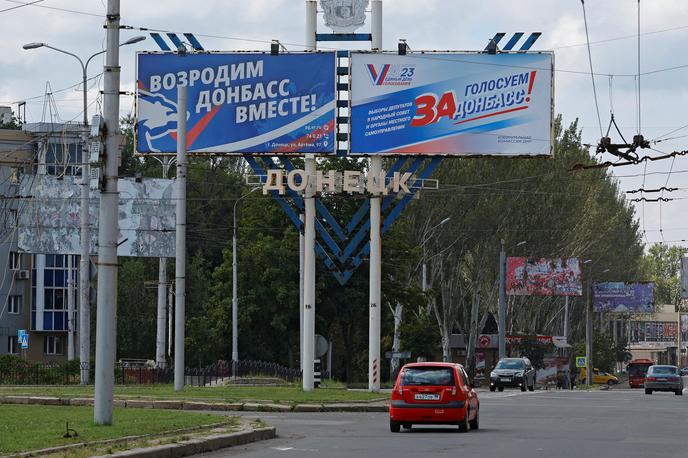 zasedena regija Doneck | Pred časom so na zasedenih območjih ruske oblasti izpeljale tudi volitve. | Foto Reuters