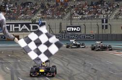 Vettel spet nepremagljiv, enajstič letos in sedmič zapored