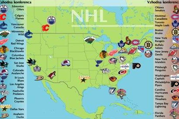 Predstavitev divizij v ligi NHL