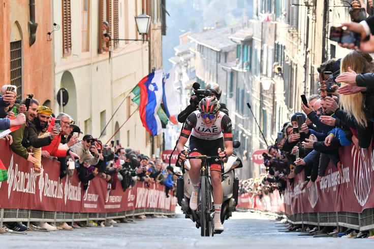 Slovenski šampion je napadel 48 kilometrov pred ciljem, njegovi tekmeci niso imeli odgovora. | Foto: Guliverimage/Vladimir Fedorenko