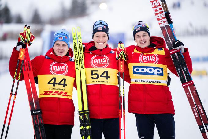 Povsem norveško obarvan zmagovalni oder. | Foto: Guliverimage