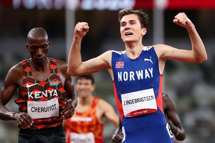 Jakob Ingebrigtsen | Jakob Ingebrigtsen z olimpijskim rekordom do olimpijskega zlata. | Foto Reuters