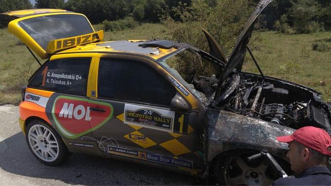 Posledica požara, ki se je pripetil grškemu vozniku leta 2018. | Foto: osebni arhiv/Lana Kokl