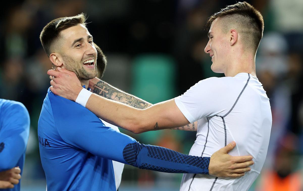 Andraž Šporar Benjamin Šeško | Andraž Šporar in Benjamin Šeško že vrsto let sodelujeta v napadu slovenske reprezentance. | Foto Aleš Fevžer