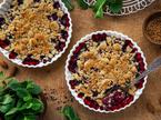 Crumble z malinami