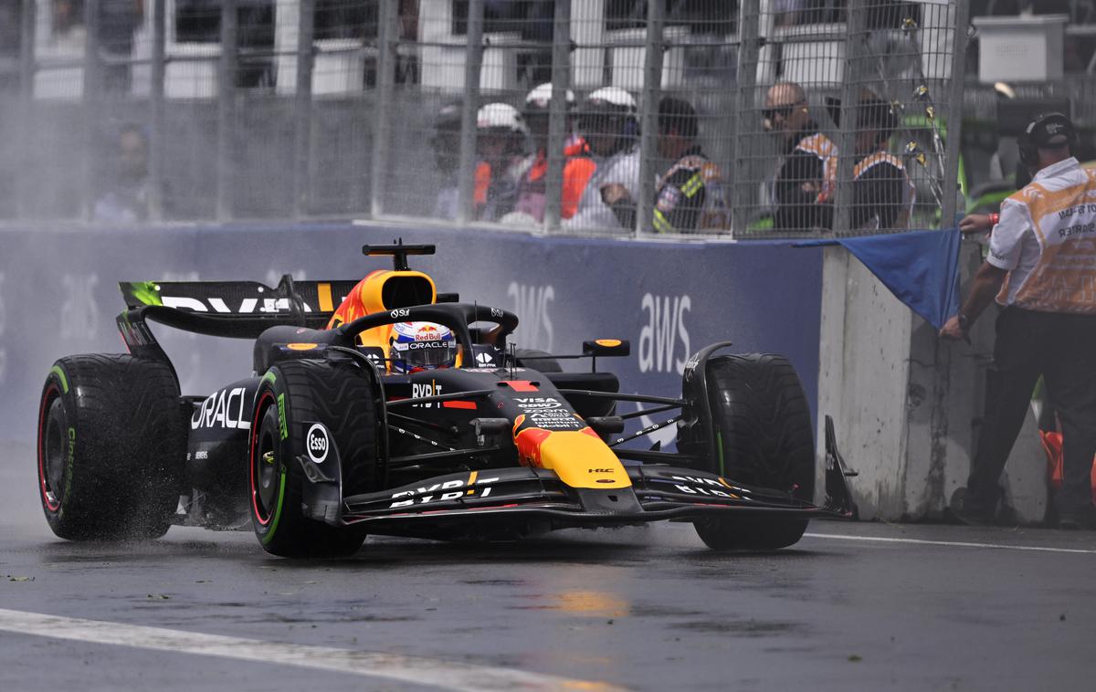 Montreal Max Verstappen Red Bull | Max Verstappen si v Montrealu ni želel dežja, pa ga je dobil že na prvem treningu. | Foto Reuters