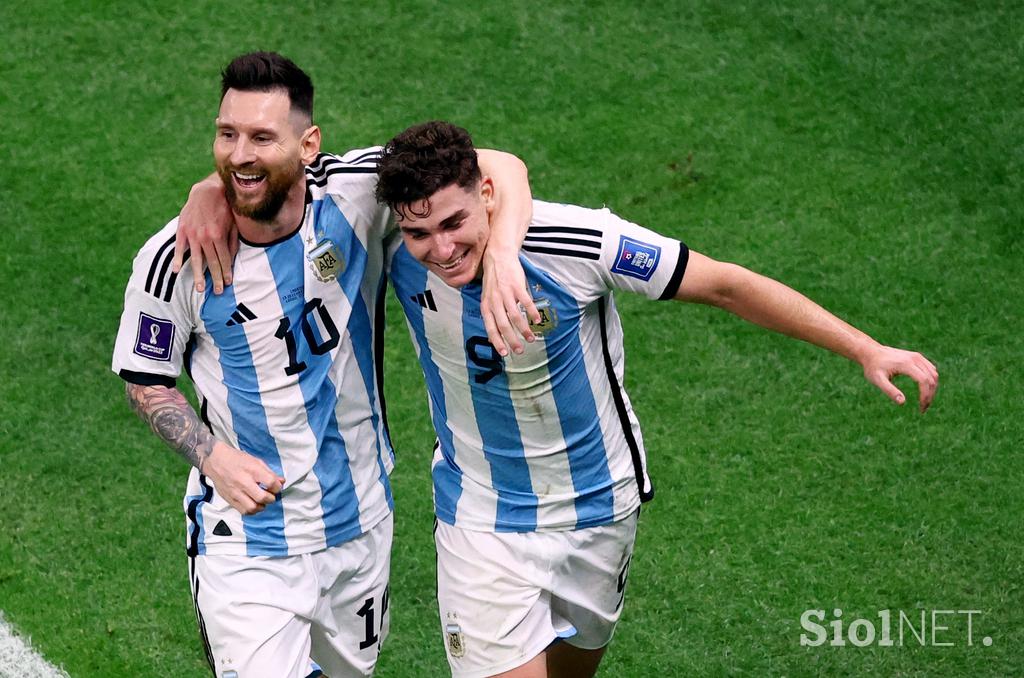 Argentina : Hrvaška Katar 2022 Lionel Messi Julian Alvarez