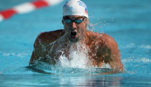 Michael Phelps tretji na 100 m delfin