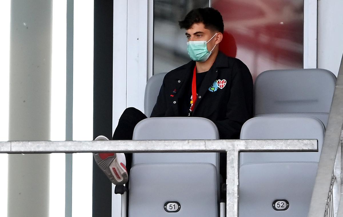 Kai Havertz | Pri Chelseaju so za Kaia Havertza, ki je trenutno sicer poškodovan, pripravljeni odšteti rekordno vsoto, trdijo številni otoški mediji. | Foto Reuters