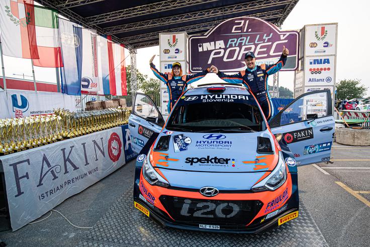 Četrtič na vrhu slovenskega relija Rok Turk in Blanka Kacin. Dvakrat s peugeotom 208 R5 in dvakrat s hyundaijem i20 R5. | Foto: WRC Croatia