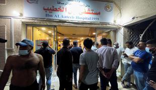 Hud požar v Bagdadu: zagorelo v covidni bolnišnici