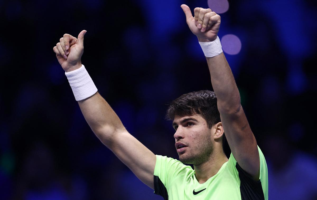 Carlos Alcaraz | Carlos Alcaraz si je z zmago nad Danilom Medvedjevom priigral polfinale, v katerem se bo meril z Novakom Đokovićem. | Foto Reuters