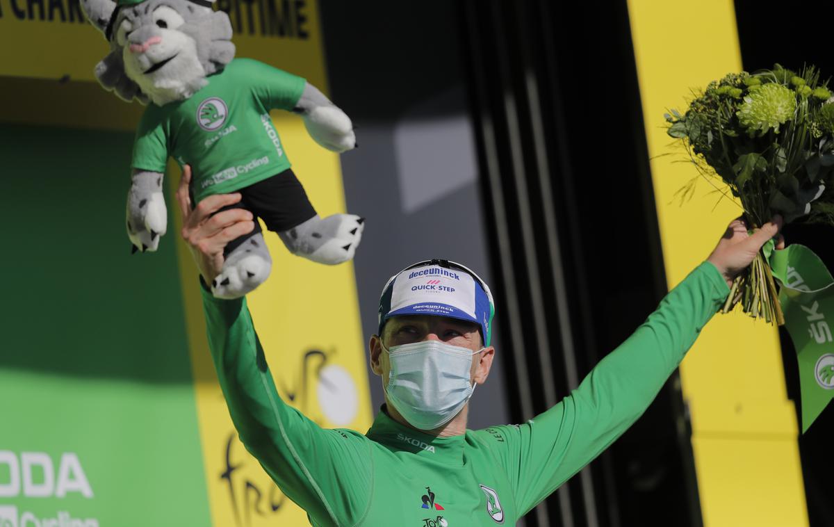 Sam Bennett | Sam Bennett slavi premierno etapno zmago na Touru, s katero je znova oblekel zeleno majico. | Foto Reuters