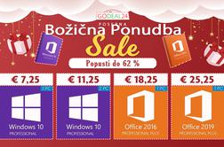 Božična razprodaja programske opreme – Windows 10 Pro za 7,25 €