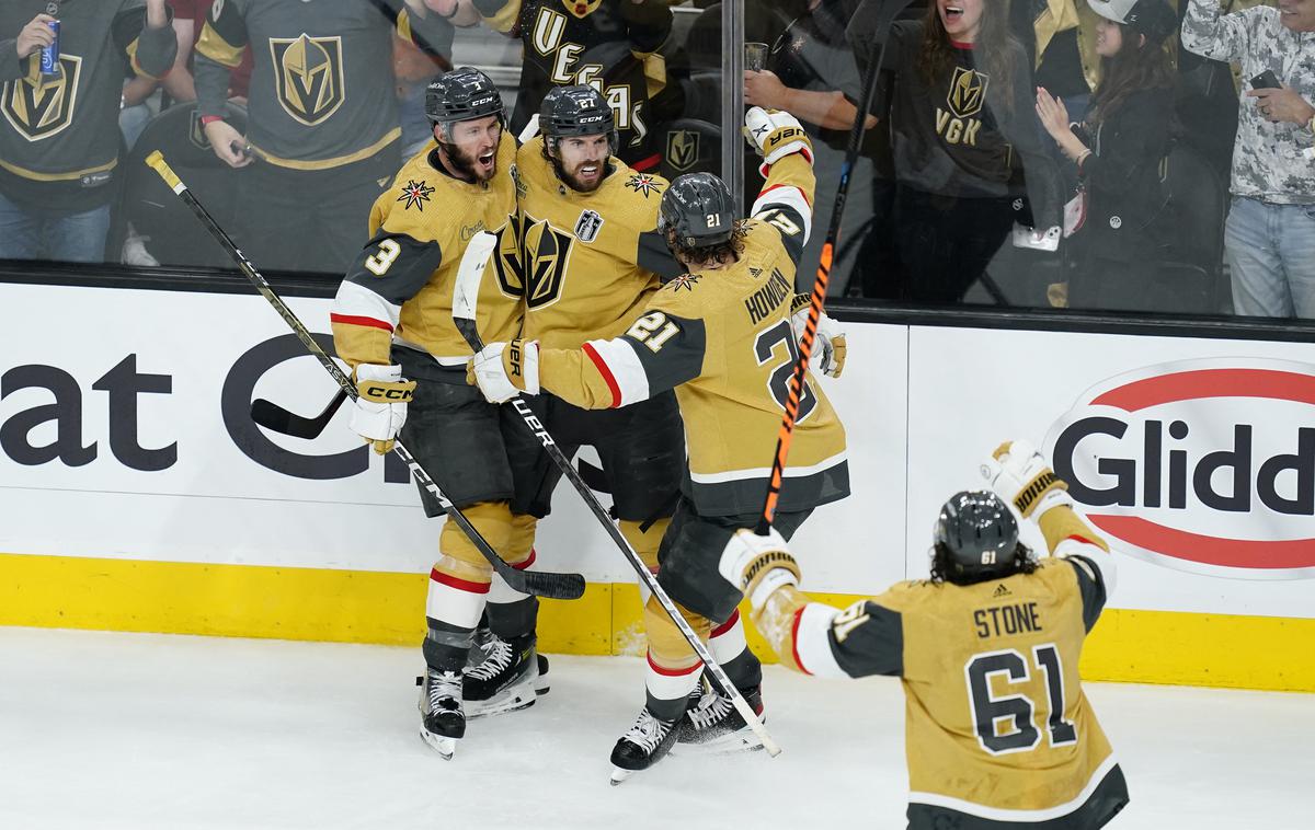 NHL finale Vegas Golden Knights | Hokejisti Vegasa so za zmago na prvi tekmi finala lige NHL tri gole dosegli v zadnji tretjini. | Foto Reuters