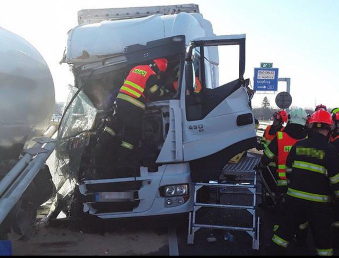 Nesreča tovornjak | Foto: Policija Brno