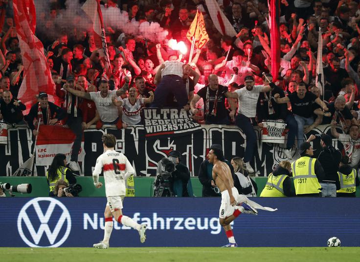 V finale se je po golu Tiaga Tomasa zavihtel še Stuttgart. | Foto: Reuters
