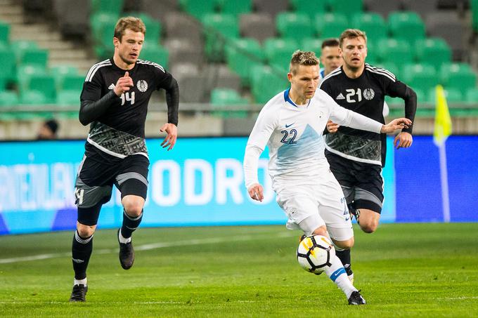 Slovenija je izgubila prvo domačo tekmo pod vodstvom Tomaža Kavčiča. V Ljubljani jo je premagala Belorusija z 2:0. | Foto: Žiga Zupan/Sportida
