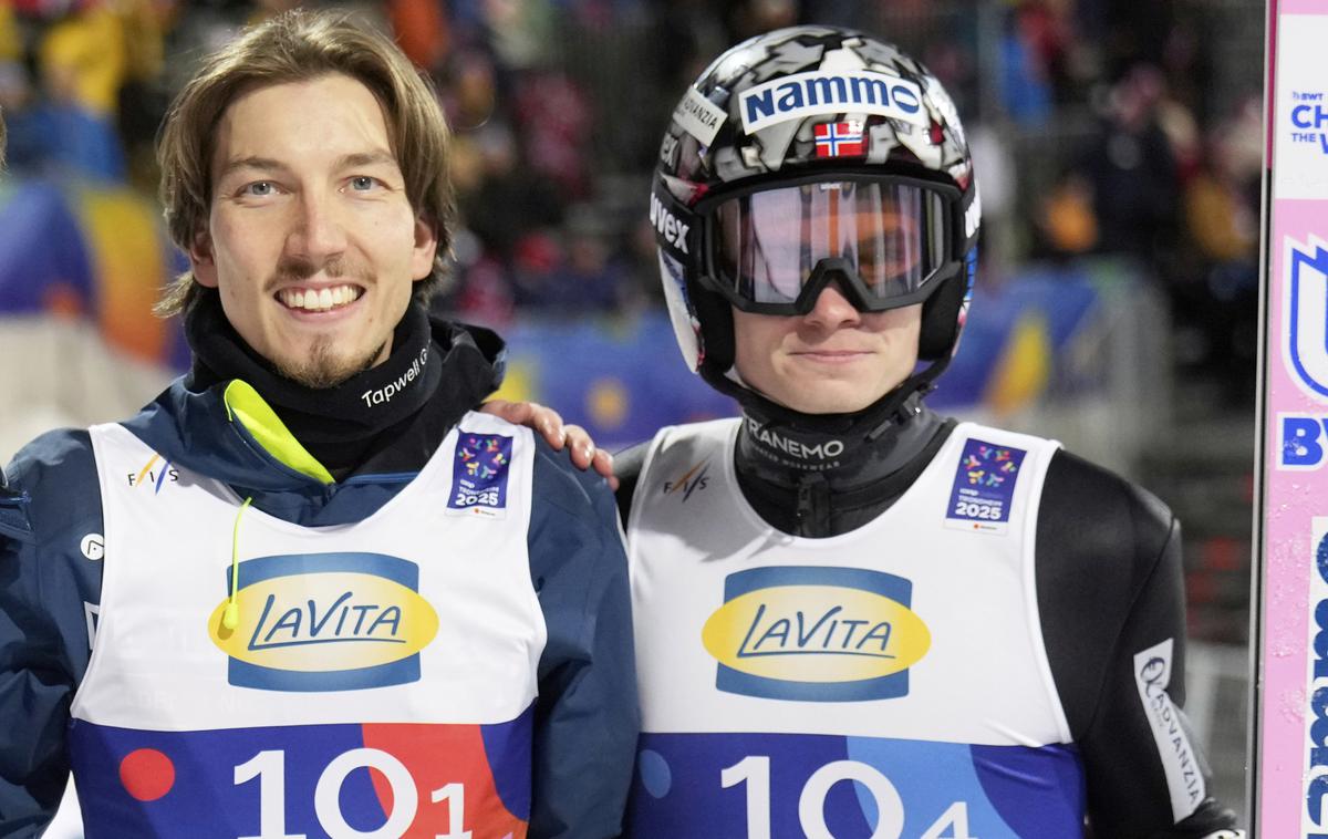 Johann Andre Forfang & Marius Lindvik | Grešnika se vračata. | Foto Guliverimage